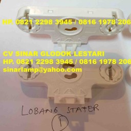 Fitting Lampu TL Double + Lubang Starter